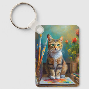 The Artistic Cat Key Ring