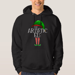 The Artistic Elf Matching Family Christmas Gift Ar Hoodie