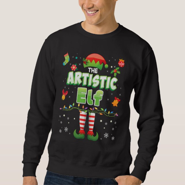 The Artistic Elf Matching Family Merry Christmas S Sweatshirt (Front)