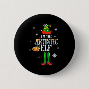 The Artistic Elf Squad Elf Family Christmas Pajama 6 Cm Round Badge