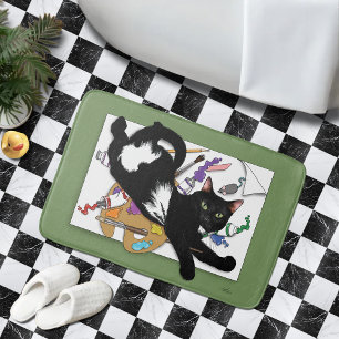 The Artist's Cat Bath Mat