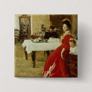 The Artist's Daughter, 1905 15 Cm Square Badge