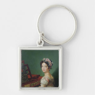 The Artist's Daughter at the Clavichord Key Ring