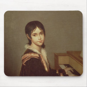 The Artist's Daughter at the Piano Mouse Pad