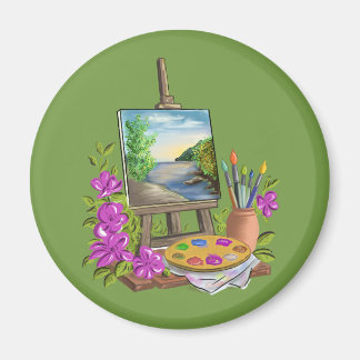 The artist's easel. magnet