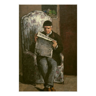 The Artist's Father, Reading "L'Événement", 1866 Poster