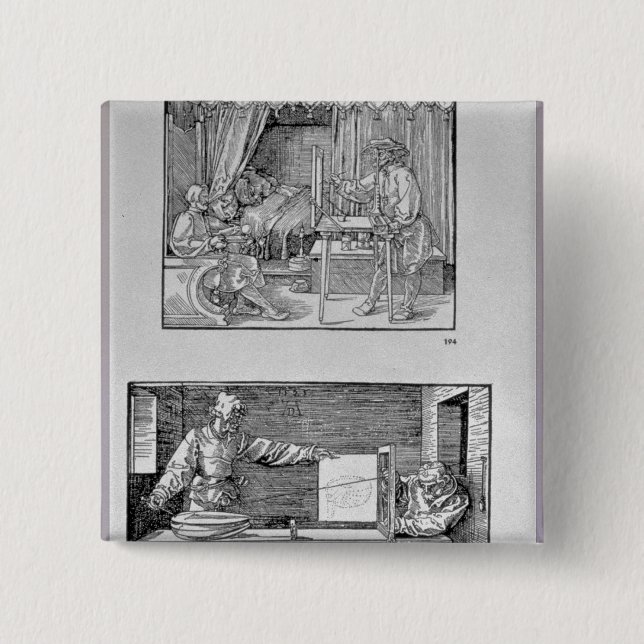 The artist's first technical book 15 cm square badge (Front)