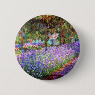 The Artist's Garden at Giverny, Claude Monet 6 Cm Round Badge