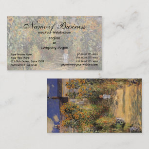 The Artist's Garden at Vetheuil by Claude Monet Business Card