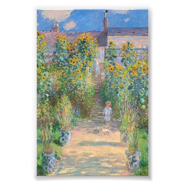 The Artist's Garden at Vétheuil by Claude Monet Photo Print (Front)