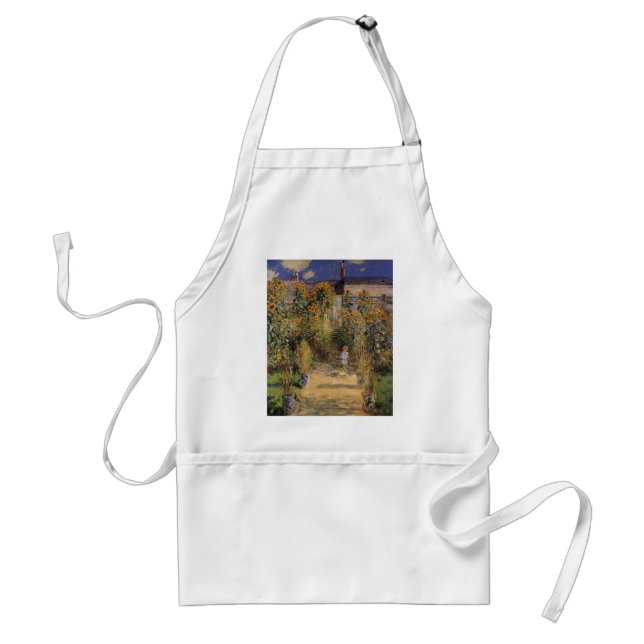 The Artist's Garden at Vetheuil by Claude Monet Standard Apron (Front)
