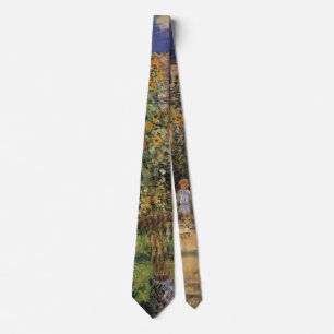 The Artist's Garden at Vetheuil by Claude Monet Tie
