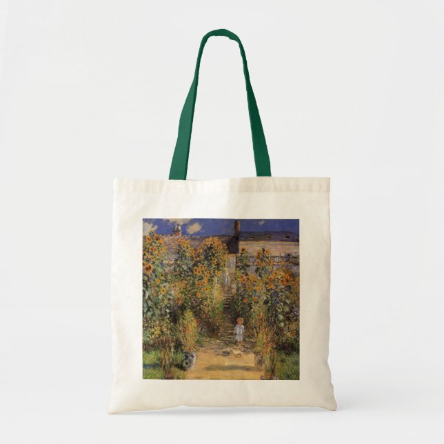 The Artist's Garden at Vetheuil by Claude Monet Tote Bag (Front)