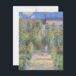 The Artist's Garden at Vétheuil, Monet Postcard<br><div class="desc">"The Artist’s Garden at Vétheuil" (1881) by Claude Monet, originally titled “Le Jardin de l’Artiste à Vétheuil”, portrays a lush Impressionist garden bursting with tall sunflowers and greenery. A pathway lined with golden blooms leads towards a house in the background, blending nature’s vibrancy with the warmth of home life. Monet’s...</div>