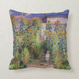 The Artist's Garden by Claude Monet Cushion
