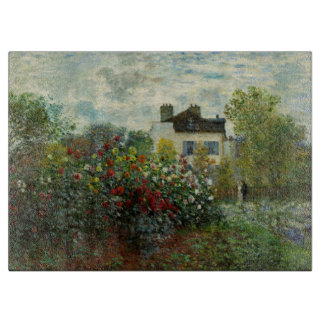 The Artist's Garden in Argenteuil 1873 (Monet) Cutting Board