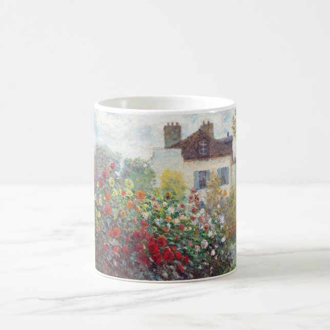 The Artist's Garden in Argenteuil by Claude Monet Coffee Mug (Center)