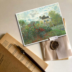 The Artist's Garden in Argenteuil by Claude Monet Postcard