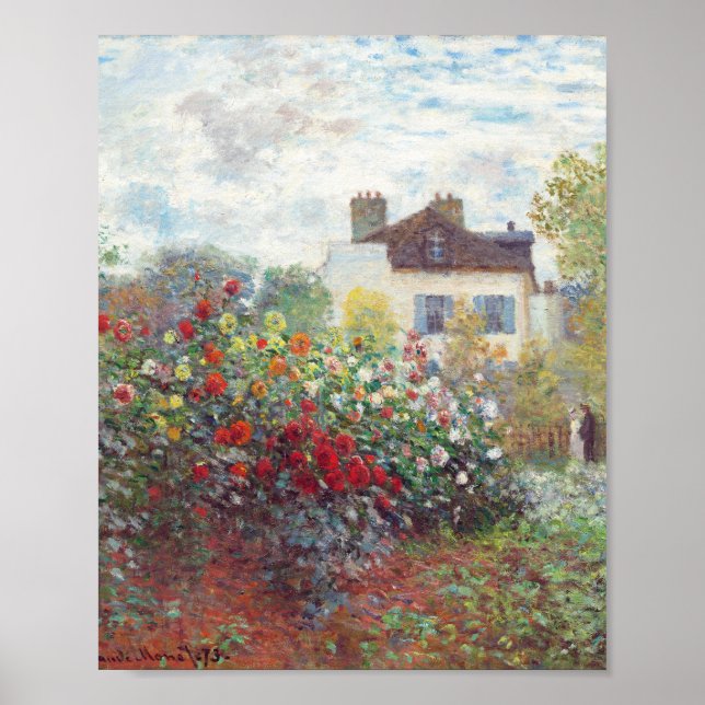 The Artist's Garden in Argenteuil by Claude Monet Poster (Front)