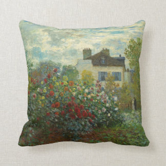 The Artist's Garden in Argenteuil by Monet (1873) Cushion