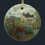 The Artist's Garden in Argenteuil Claude Monet Ceramic Ornament<br><div class="desc">The Artist's Garden in Argenteuil Claude Monet Ceramic Ornament</div>