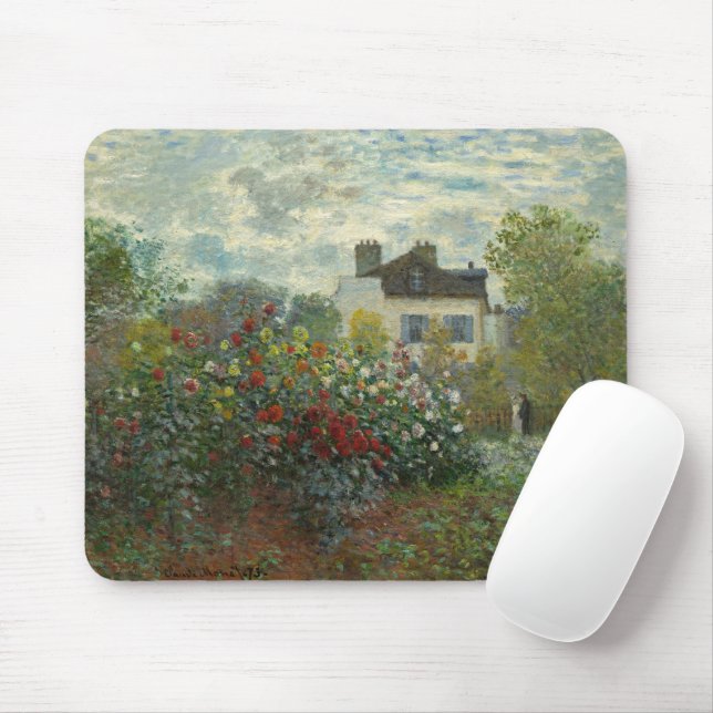 The Artist's Garden in Argenteuil Claude Monet Mouse Pad (With Mouse)
