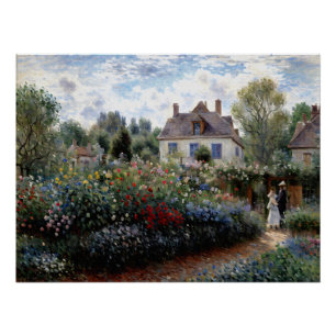 The Artist's Garden in Argenteuil Poster