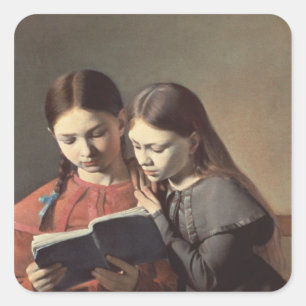 The Artist's Sisters Signe and Henriette Square Sticker