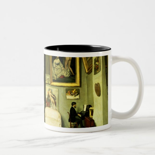 The Artist's Studio, 1870 Two-Tone Coffee Mug (Right)