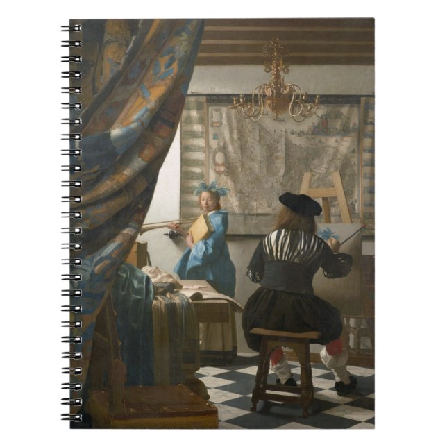 The Artist's Studio, c.1665-66 (oil on canvas) Notebook (Front)