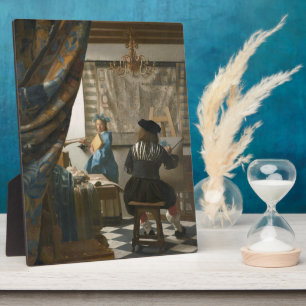 The Artist's Studio, c.1665-66 (oil on canvas) Plaque