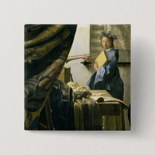 The Artist's Studio, c.1665-6 15 Cm Square Badge