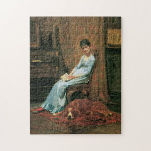 The Artist's Wife and His Setter Dog Jigsaw Puzzle