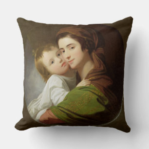 The Artist's Wife, Elizabeth, and their son Raphae Cushion