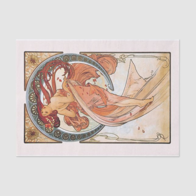 The Arts Dance by Alphonse Mucha Tissue Paper (Front)