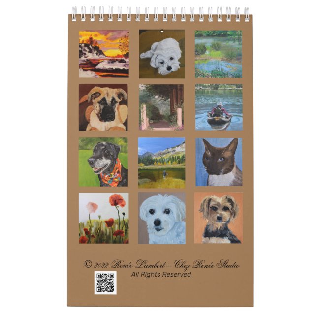 The Artwork of Renee Lambert - Calendar 2023 (Back)