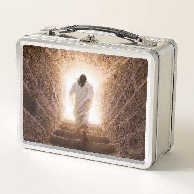 The Ascension – Jesus Walking Into the Light Metal Lunch Box (Front)
