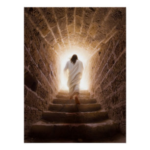 The Ascension – Jesus Walking Into the Light Poster
