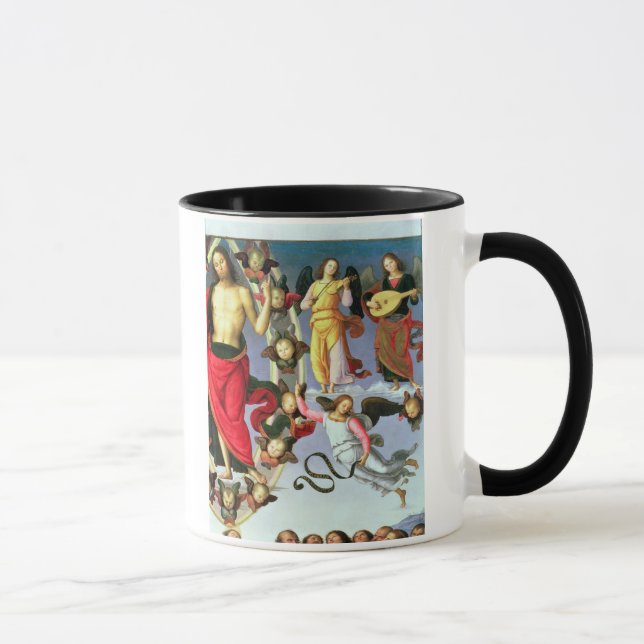 The Ascension of Christ, detail of Christ and musi Mug (Right)