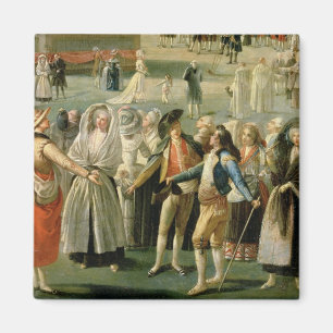 The Ascent of a Hot-Air Balloon in Madrid, detail Magnet