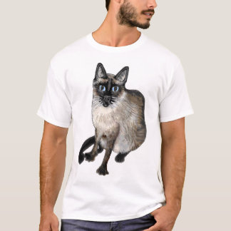 The Asian Cat with "I love cats!" T-Shirt
