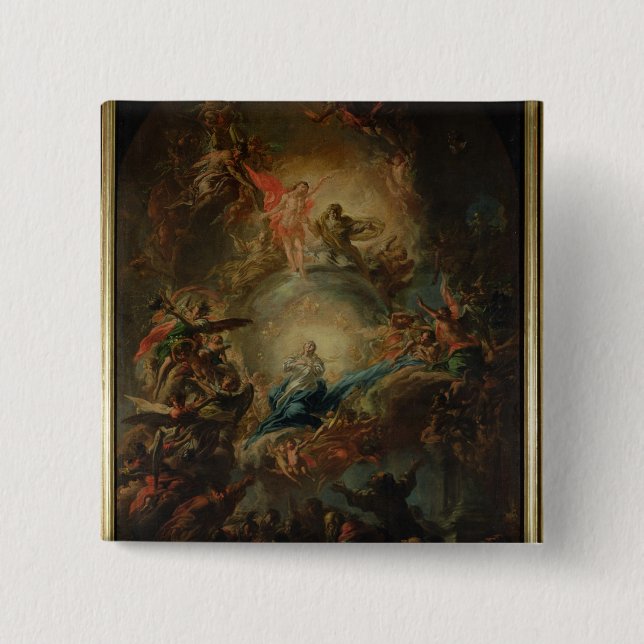 The Assumption, c.1695 15 Cm Square Badge (Front)