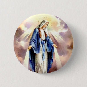 The Assumption of Mary 6 Cm Round Badge
