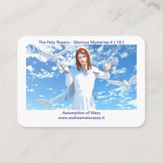The Assumption of Mary into Heaven Holy  Place Card (Front)