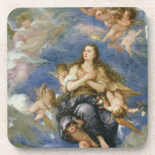 The Assumption of Mary Magdalene (oil on canvas) Coaster
