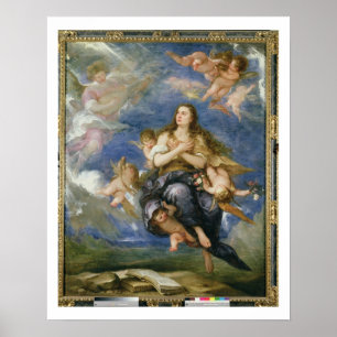 The Assumption of Mary Magdalene (oil on canvas) Poster
