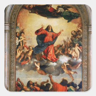 The Assumption of the Virgin, 1516-18 Square Sticker