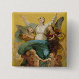 The Assumption of the Virgin 15 Cm Square Badge