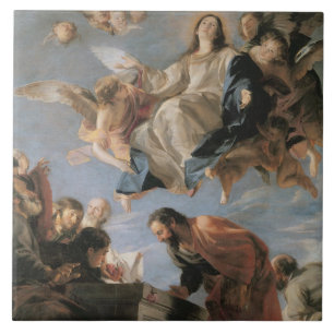 The Assumption of the Virgin, 1673 (oil on canvas) Ceramic Tile