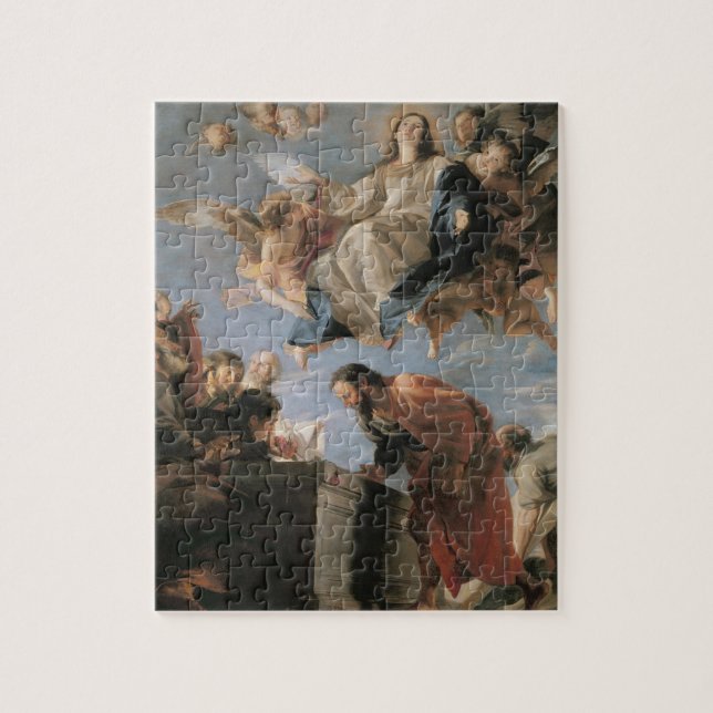 The Assumption of the Virgin, 1673 (oil on canvas) Jigsaw Puzzle (Vertical)